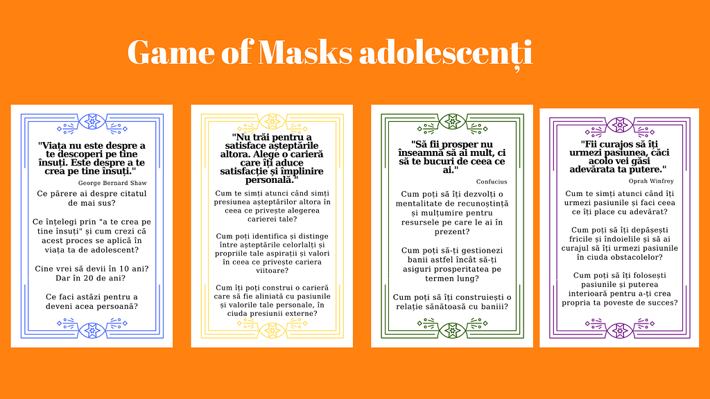 Game of Masks pentru Adolescenți